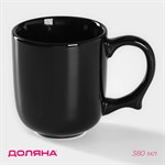 Кружка керамическая Доляна Coffee break, 380 мл, цвет чёрный 416353 - фото 714077