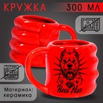 Кружка керамическая Real man, 500 мл, цвет красный 416521 - фото 767316