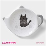 Подставка под чайный пакетик Доляна «Уютные коты», 12×9 см 417506 - фото 717532