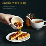 Соусник фарфоровый Доляна White Label, 120 мл, d=7 см, цвет белый 417901 - фото 718510