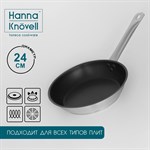 Сковорода из нержавеющей стали Hanna Knövell, d=24 см, h=5,5, толщина стенки 0,6 мм, длина ручки 21,5 см, антипригарное покрытие, индукция 419177 - фото 674185