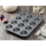 Форма для выпечки Magistro Gourmet Range, 35×26,5×3 см, 12 ячеек, толщина 0,6 мм, антипригарное покрытие, цвет серый 422025 - фото 732409