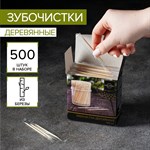 Зубочистки из берёзы в индивидуальной упаковке - 500 шт. 423179 - фото 700811