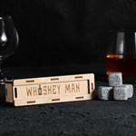 Камни для виски в деревянной шкатулке с крышкой Whiskey man, 4 шт 424154 - фото 774491