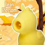 Желтый клиторальный вибромассажер Unihorn Bean Blossom с подвижным язычком - фото 1439263