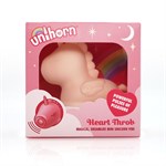 Персиковый клиторальный стимулятор Unihorn Heart Throb с режимом пульсации - фото 1439268