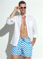 Мужские пляжные шорты с принтом в виде волн 426546