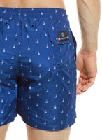 Мужские пляжные шорты +size с принтом в виде парусников 426598