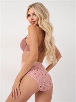 Набор из 5 бесшовных трусиков: в цветочек и 4 однотонных 429677