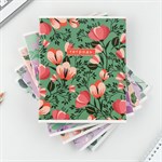 Тетрадь в клетку, 48 листов А5 на скрепке МИКС «1 сентября: Цветы», обложка мелованный картон 230 гр., внутренний блок №2, белизна до 80% 434498