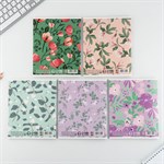 Тетрадь в клетку, 48 листов А5 на скрепке МИКС «1 сентября: Цветы», обложка мелованный картон 230 гр., внутренний блок №2, белизна до 80% 434498