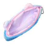 Пенал школьный меховой на молнии Calligrata  Мишка , микс 440464