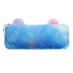 Пенал школьный меховой на молнии Calligrata  Мишка , микс 440464