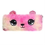 Пенал школьный меховой на молнии Calligrata  Мишка , микс 440464