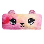 Пенал школьный меховой на молнии Calligrata  Мишка , микс 440464