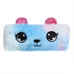 Пенал школьный меховой на молнии Calligrata  Мишка , микс 440464