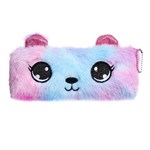 Пенал школьный меховой на молнии Calligrata  Мишка , микс 440464