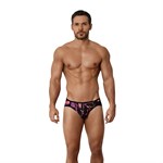 Черные принтованные трусы-джоки Natura Jockstrap 447378 - фото 68142