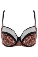 Бюстгальтер с мягкими чашками и тигриным принтом 448133