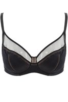 Бюстгальтер с мягкими чашками +size и серебристым декором 448164