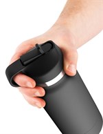 Серый мастурбатор в виде бутылки F*ck Flask 449594 - фото 65031