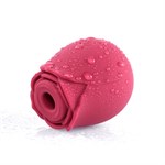Красный вакуумный стимулятор Rose 450771 - фото 853561