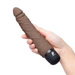 Коричневый вибромассажер 7  Realistic Vibrator - 20 см. 450831