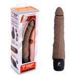 Коричневый вибромассажер 7  Realistic Vibrator - 20 см. 450831