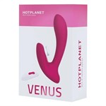 Бордовый вибратор для точки G с вакуум-волновой стимуляцией клитора Venus 450931 - фото 68590