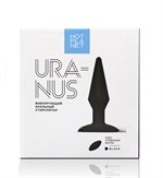 Черная анальная вибропробка с пультом ДУ Uranus - 12,8 см. 450959 - фото 68512