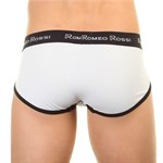 Набор из 3 белых трусов-брифов с чёрной резинкой 451112