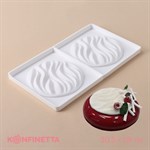 Форма для муссовых десертов и выпечки KONFINETTA «Зебрано», силикон, d=13,2 см, 30,5×18 см, цвет белый 452562 - фото 787296