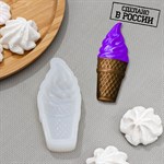 Силиконовая форма «Мороженое», 10,3×4,2 см, толщина 19 мм, цвет прозрачный 461449 - фото 795289