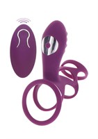 Фиолетовая эрекционная вибронасадка Halo Halo C-Ring Sleeve 476939 - фото 853578