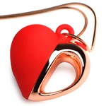 Красное ожерелье с подвеской-вибратором 10X Vibrating Silicone Heart Necklace 476949 - фото 68190