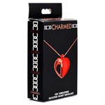 Красное ожерелье с подвеской-вибратором 10X Vibrating Silicone Heart Necklace 476949 - фото 68192