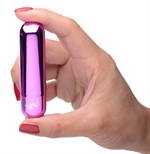 Лиловая вибропуля 10X Rechargeable Vibrating Metallic Bullet 477035 - фото 68280