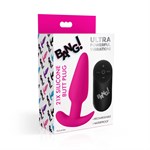 Розовая анальная вибропробка с пультом ДУ 21X Remote Control Vibrating Silicone Butt Plug - 10,4 см. 477036 - фото 68524