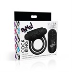 Черное эрекционное виброкольцо 28X Remote Control Vibrating Cock Ring & Bullet 477040 - фото 68330