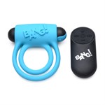 Голубое эрекционное виброкольцо 28X Remote Control Vibrating Cock Ring & Bullet 477041 - фото 68332