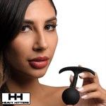 Черная анальная пробка с утяжелением Premium Silicone 3.3  Weighted Round Plug - 8,4 см. 477051 - фото 68251