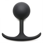 Черная анальная пробка с утяжелением Premium Silicone 4.4  Weighted Round Plug - 10,9 см. 477052 - фото 68252