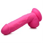 Розовый фаллоимитатор на присоске 8.25  Dildo with Balls - 22,8 см. 477074 - фото 68665