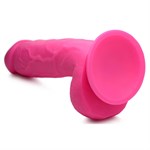 Розовый фаллоимитатор на присоске 8.25  Dildo with Balls - 22,8 см. 477074 - фото 68666