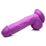 Фиолетовый фаллоимитатор на присоске 8.25  Dildo with Balls - 22,8 см. 477075 - фото 68670