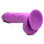 Фиолетовый фаллоимитатор на присоске 8.25  Dildo with Balls - 22,8 см. 477075 - фото 68671