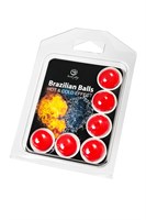 Набор из 6 шариков с массажным маслом Brazilian Balls с охлаждающим и разогревающим эффектом 484523 - фото 69474