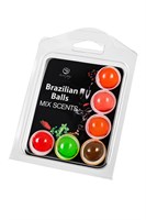 Набор из 6 шариков с ароматизированными массажными маслами Brazilian Balls 484524 - фото 69479