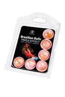 Набор из 6 шариков с массажным маслом Brazilian Balls с тройным эффектом 484642 - фото 69769