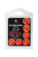 Набор из 6 шариков с массажным маслом Brazilian Balls с ароматом ягод 484644 - фото 805717